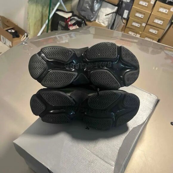Balenciaga Triple S Black Khaki Size 40 EU Worn Once Damaged Box 536737w2ca11033 - Picture 5 of 10